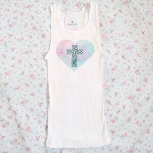 y2k galaxy cross heart graphic tank cyber mcbling